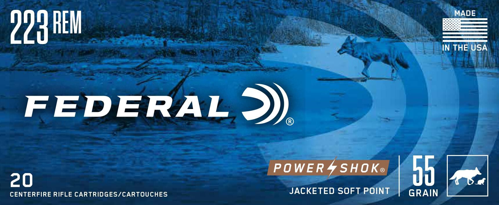 Federal 223 55gr JSP – Proven .223 Rem Varmint Ammo, 3240 fps, 20 Rounds 3 Federal 223 55gr JSP – Proven .223 Rem Varmint Ammo, 3240 fps, 20 Rounds - Image 3