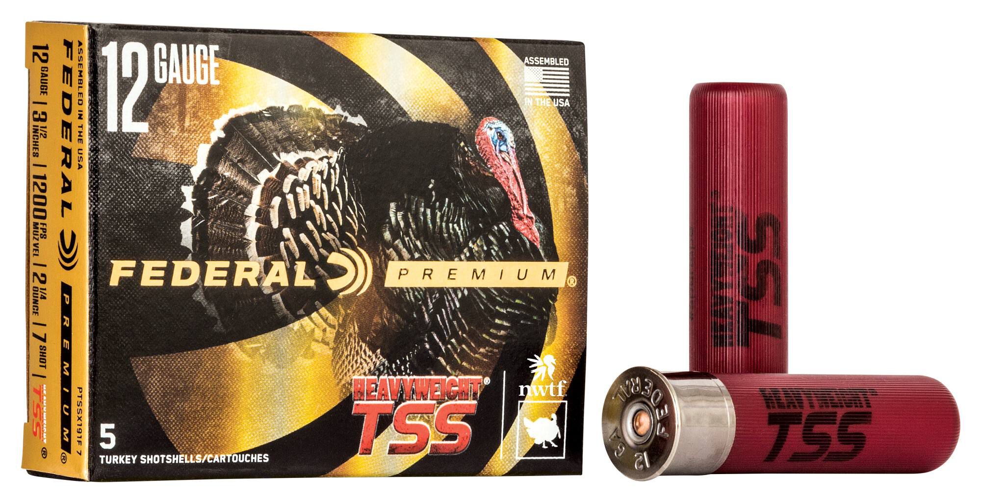 Federal Heavyweight TSS 12ga 7 Shot 3-1/2in 2-1/4oz – Top-Tier Long-Range Turkey Load, 5 Rounds 2 Federal Heavyweight TSS 12ga 7 Shot 3-1/2in 2-1/4oz – Top-Tier Long-Range Turkey Load, 5 Rounds - Image 2