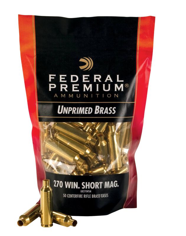 Unprimed Brass-Rifle, 270 Win Short Magnum