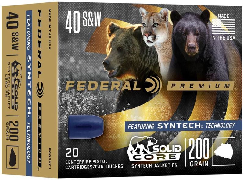 Solid Core, 40 S&amp;W, 200 Grain, Solid, 1000 fps
