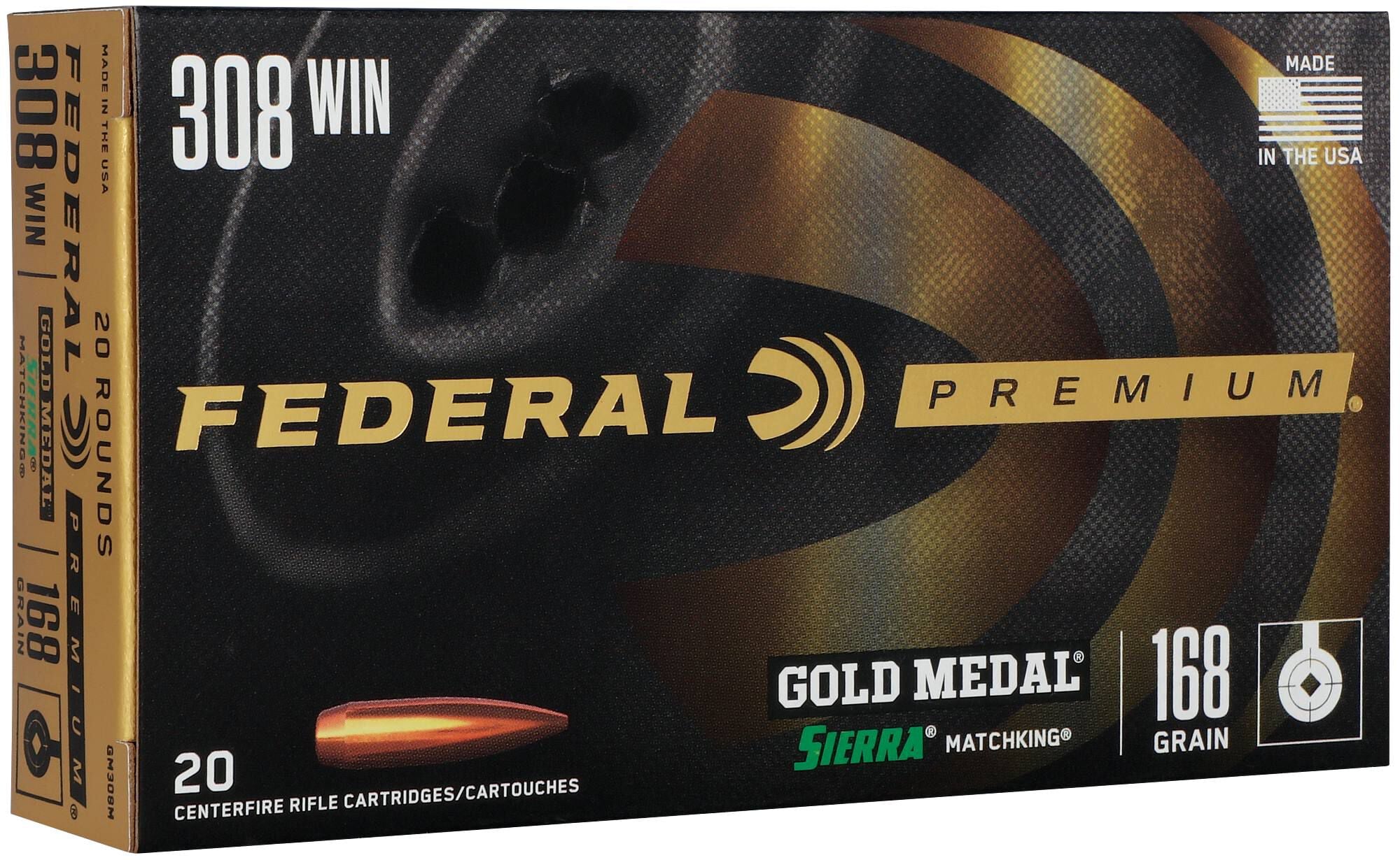 Buy Gold Medal Sierra MatchKing 308 Win Ammo | 168 Grain, 2650 FPS