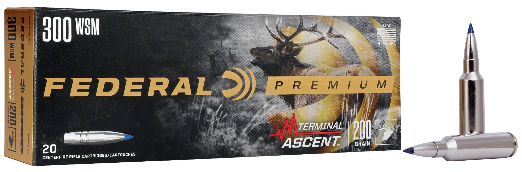 Federal 300 WSM 200gr Terminal Ascent – Powerful .300 WSM Long Range Hunting Ammo, 2810 fps, 20 Rounds