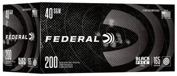 Black Pack Handgun, 40 S&W, 165 Grain, Full Metal Jacket, 1050 fps