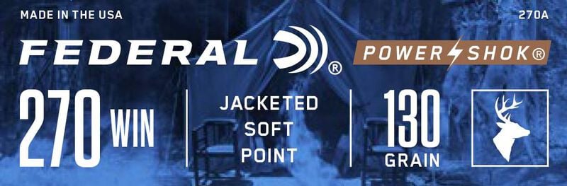 Power-Shok Rifle, 270 Win, 130 Grain, Jacketed Soft Point, 3060 fps