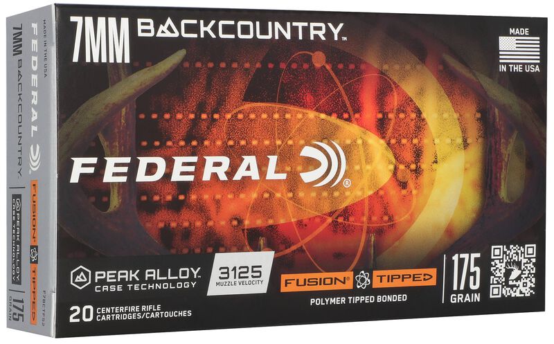 Fusion Tipped Rifle, 7mm Backcountry, 175 Grain, Fusion Tipped, 3125 fps