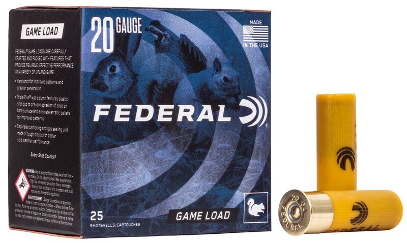Game Load Upland, 20 Gauge, 8 Shot, 2-3/4 in, 7/8 oz, 1210 fps