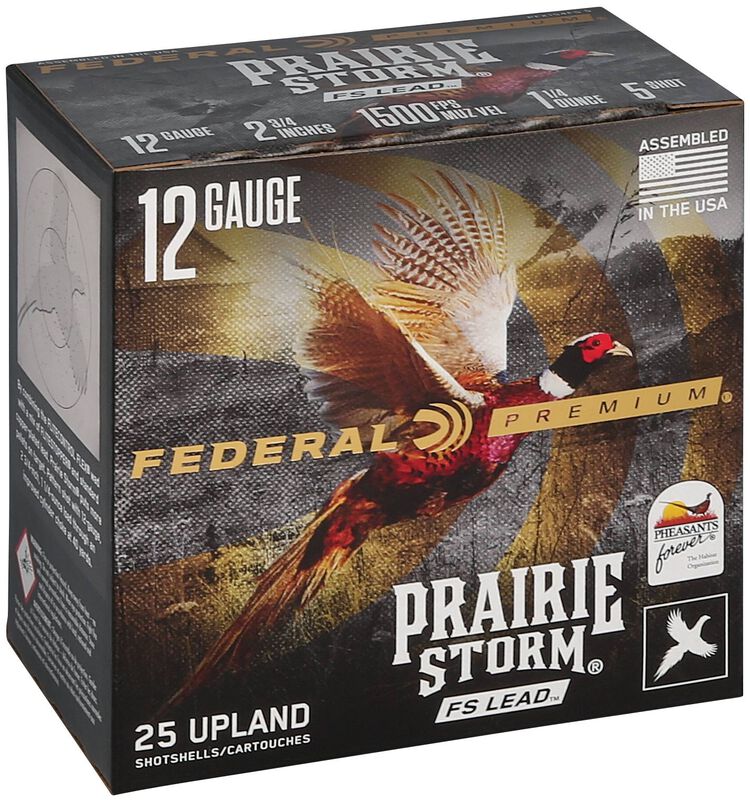 Prairie Storm FS Lead, 12 Gauge, 5 Shot, 2-3/4 in, 1 1/4 oz, 1500 fps