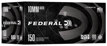 Black Pack Handgun, 10mm Auto, 180 Grain, Full Metal Jacket, 1200 fps