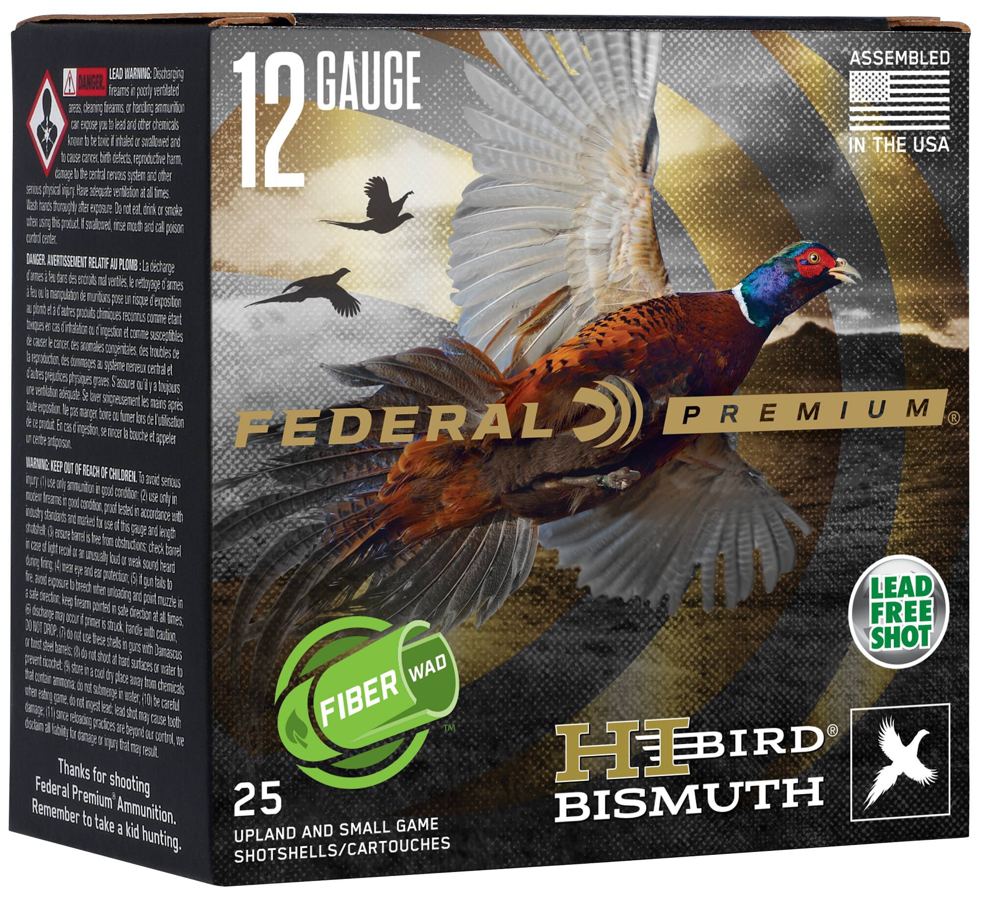 Federal 12 ga 1-1/4oz #5 Bismuth Hi-Bird – Powerful 12 Gauge Upland Loads, 1330 fps, 25 Rounds 2 Federal 12 ga 1-1/4oz #5 Bismuth Hi-Bird – Powerful 12 Gauge Upland Loads, 1330 fps, 25 Rounds - Image 2