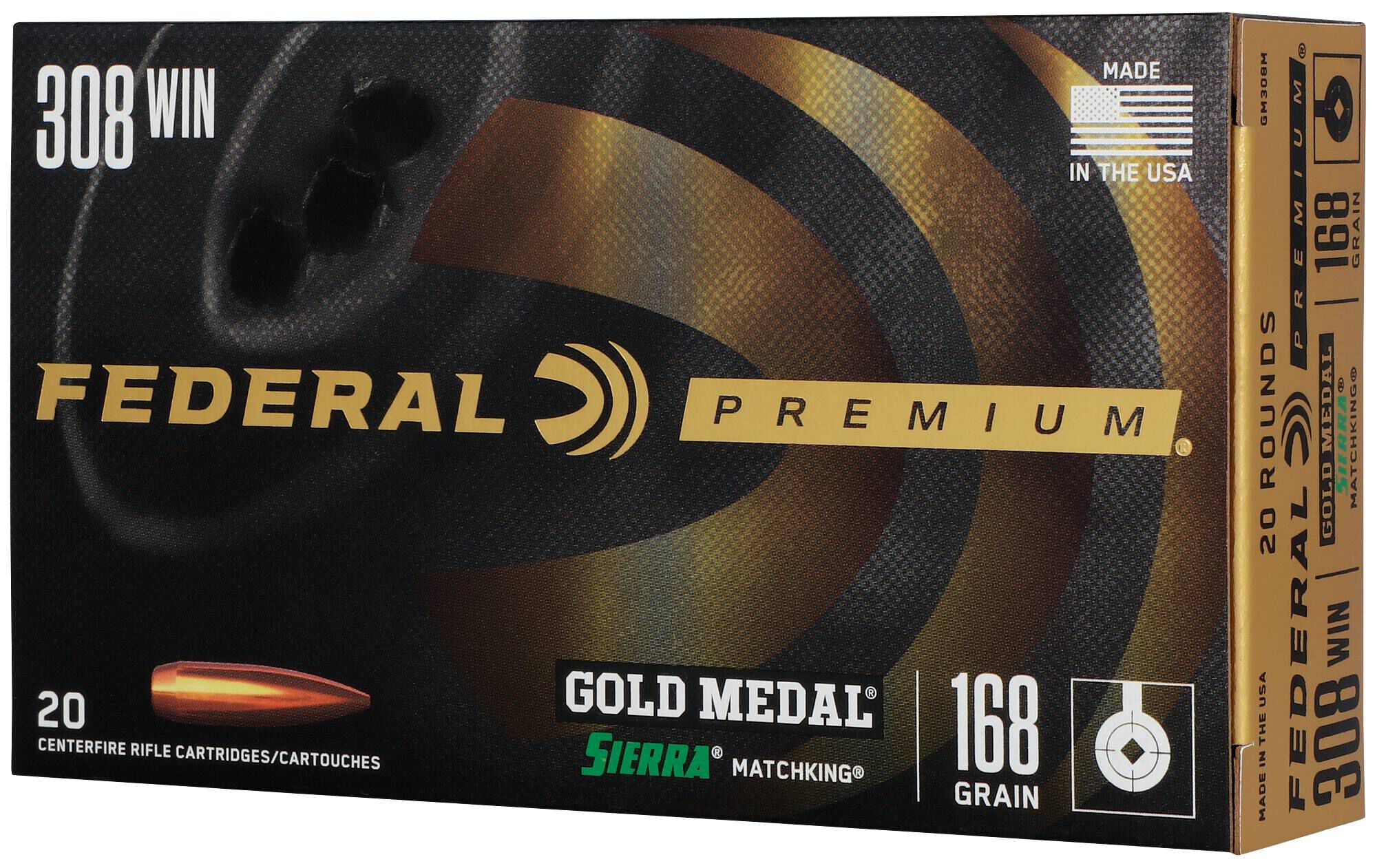 Buy Gold Medal Sierra MatchKing 308 Win Ammo | 168 Grain, 2650 FPS