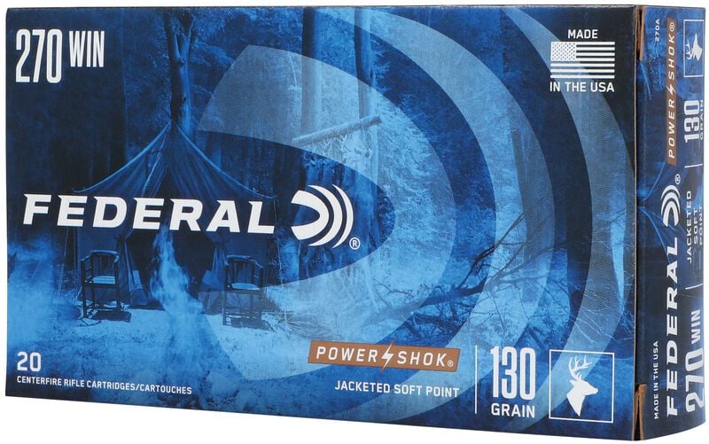 Power-Shok Rifle, 270 Win, 130 Grain, Jacketed Soft Point, 3060 fps