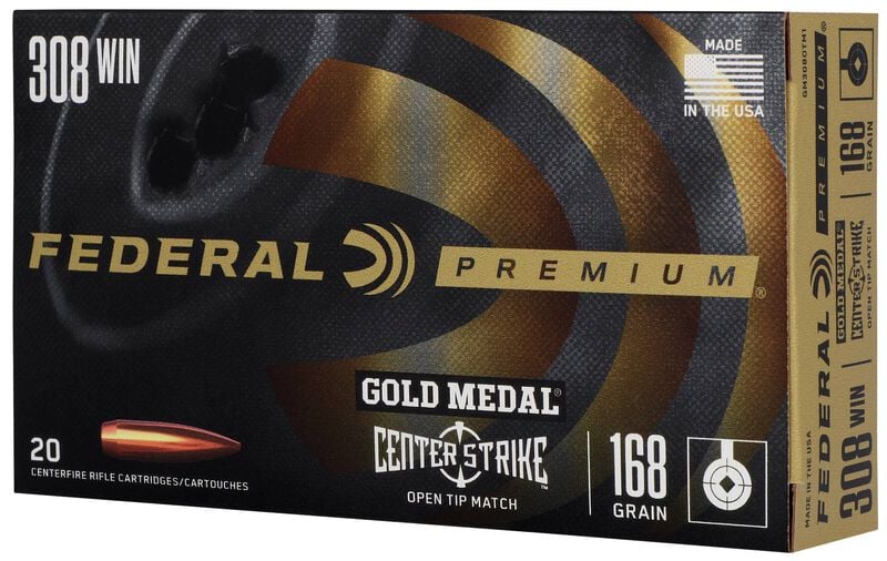 Gold Medal CenterStrike, 308 Win, 168 Grain, Centerstrike Open Tipped Match, 2650 fps