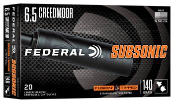 Federal Subsonic, 30-30 Win, 170 Grain, Fusion Soft Point, 1000 fps