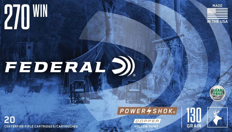 Power-Shok Copper Rifle, 270 Win, 130 Grain, Copper HP, 3060 fps