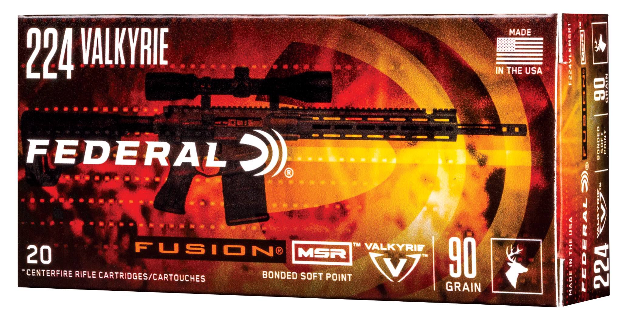 Federal 224 Valkyrie 90gr Fusion MSR – Powerful 224 Valkyrie Deer Hunting Ammo, 2700 fps, 20 Rounds - Image 3