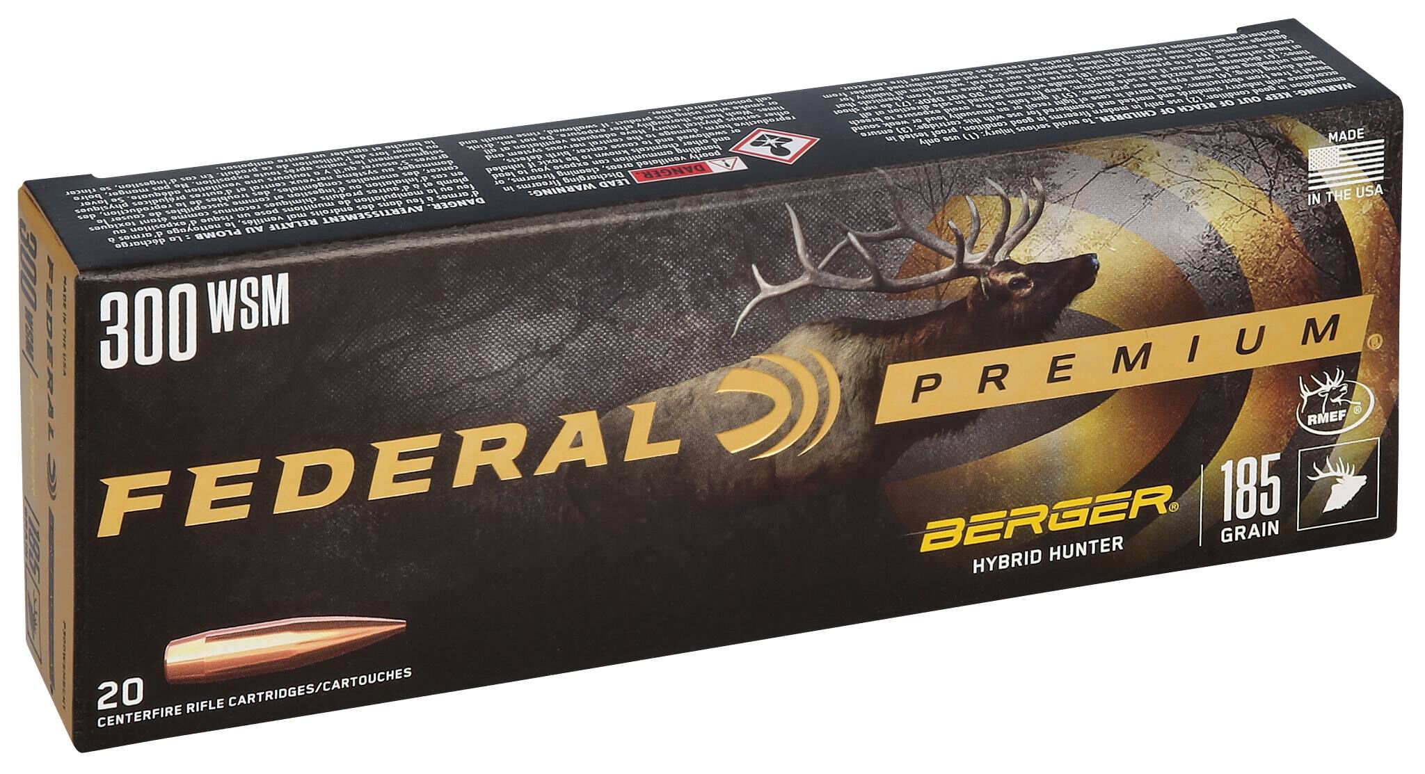 Federal 300 WSM 185gr Berger Hybrid Hunter – Precise Long-Range 300 WSM Ammo, 20 Rounds 3 Federal 300 WSM 185gr Berger Hybrid Hunter – Precise Long-Range 300 WSM Ammo, 20 Rounds - Image 3