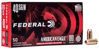 American Eagle Indoor Range Training, 40 S&W, 180 Grain, Full Metal Jacket, 1000 fps