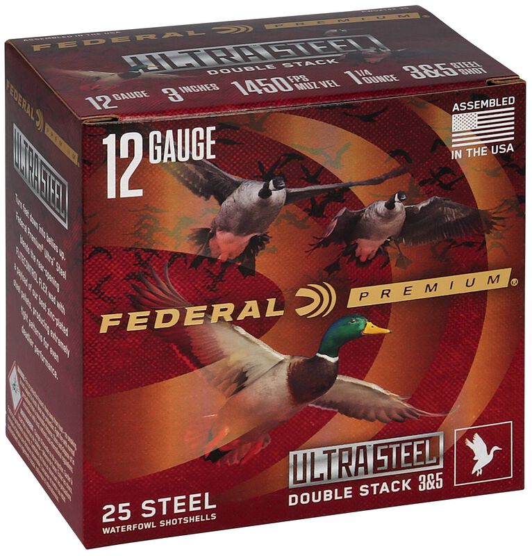 Ultra Steel, 12 Gauge, 3 and 5 Shot, 3 in, 1 1/4 oz, 1450 fps