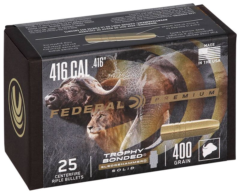 Trophy Bonded Sledgehammer Solid Component Bullet, .416, 400 Grain