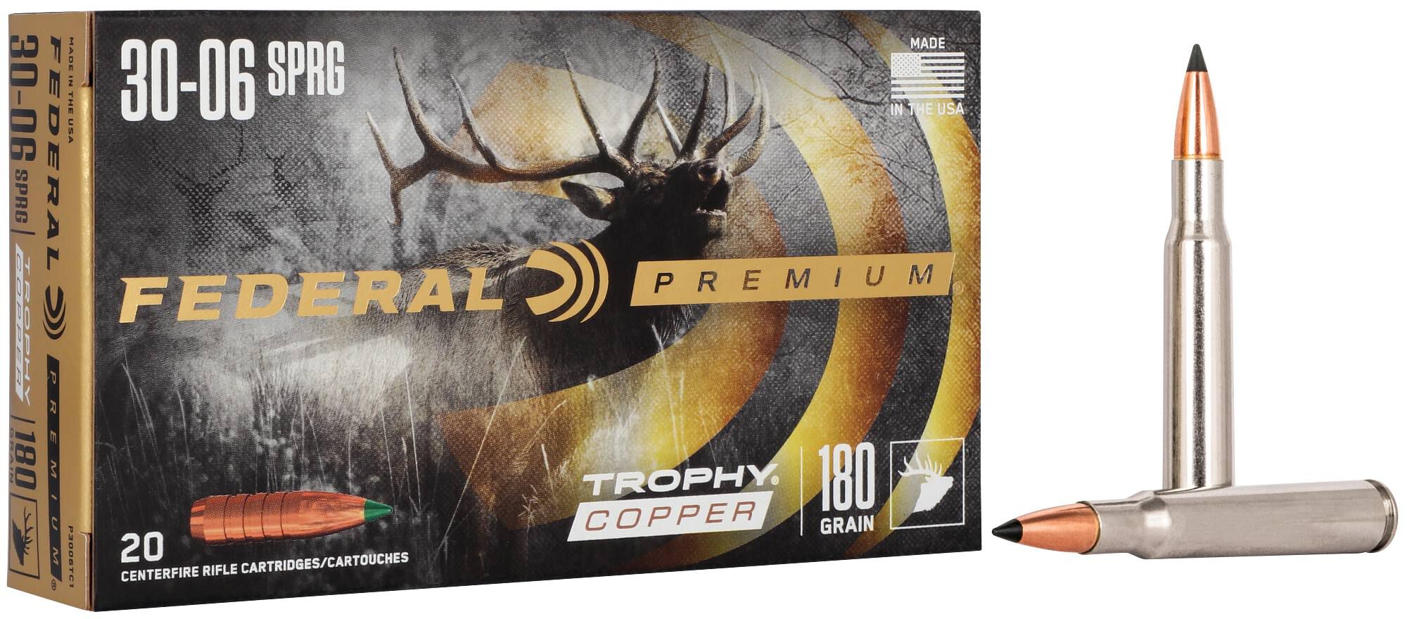 Federal 30-06 180gr Trophy Copper – Lead-Free Long-Range Elk Ammo, 20 Rounds 2 Federal 30-06 180gr Trophy Copper – Lead-Free Long-Range Elk Ammo, 20 Rounds - Image 2