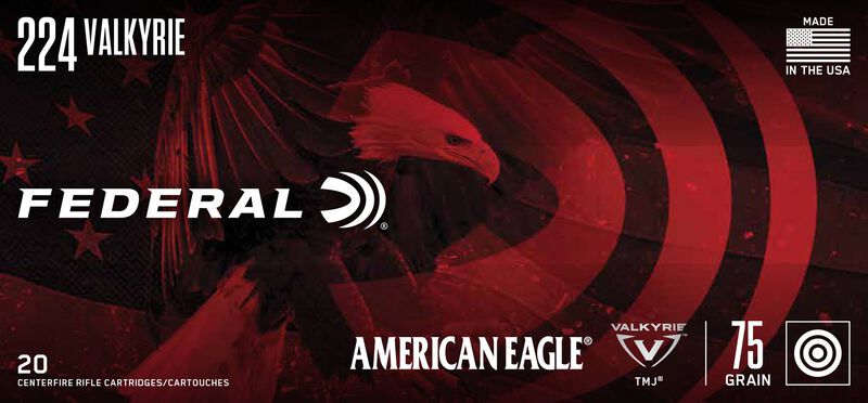 American Eagle Rifle, 224 Valkyrie, 75 Grain, Full Metal Jacket, 3000 fps