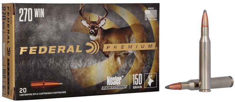 Nosler Partition, 270 Win, 150 Grain, Nosler Partition, 2830 fps
