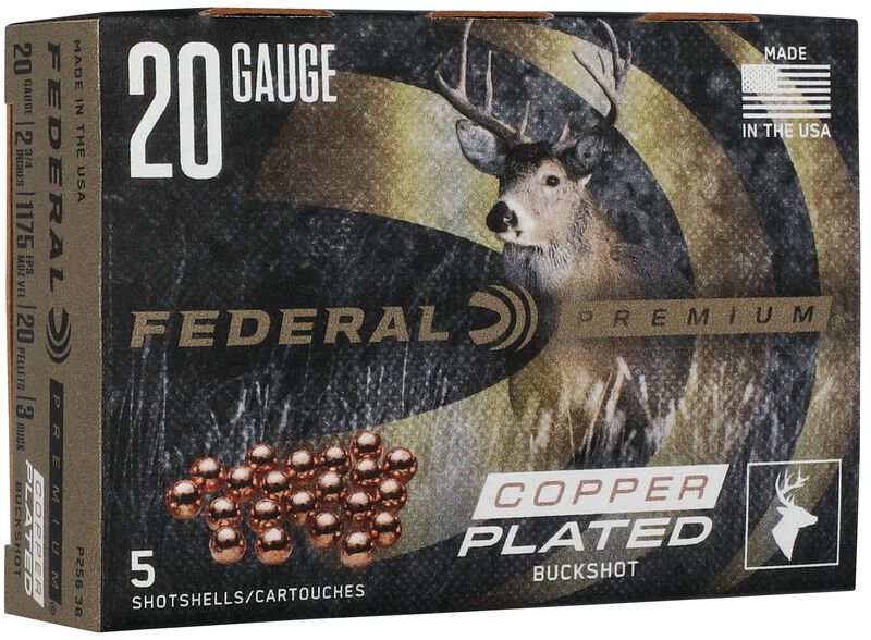 Buckshot, 20 Gauge, 3 Buck Shot, 2-3/4 in, 1175 fps