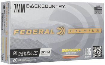 Elite Hunter, 7mm Backcountry, 195 Grain, Berger Elite Hunter, 3000 fps