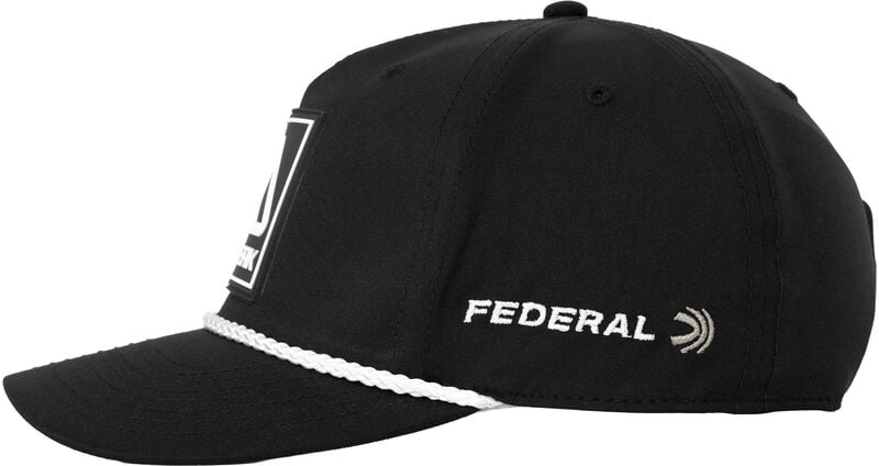 Federal 6.5 +Peak Rope Hat, Black, One Size Fits Most