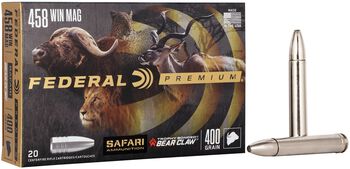 Safari Trophy Bonded Bear Claw, 458 Win Magnum, 400 Grain, Trophy Bonded Bear Claw, 2250 fps