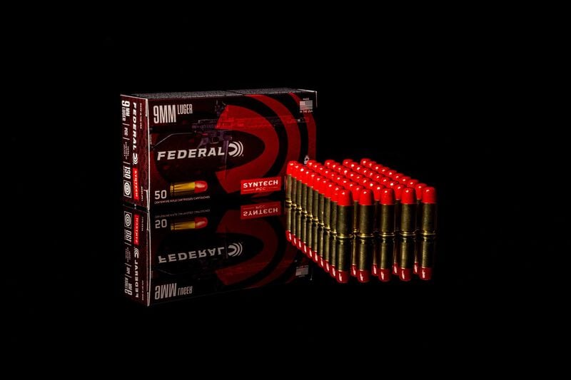 Syntech PCC, 9mm Luger, 130 Grain, Syntech Jacket Flat Nose, 1140 fps