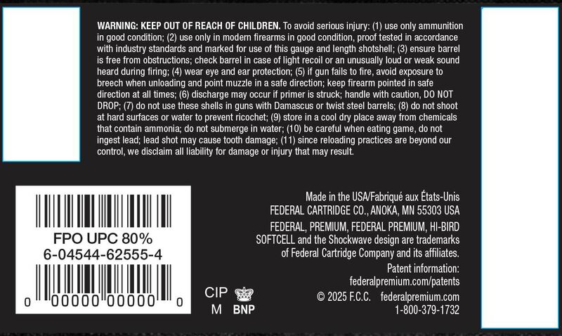 HI-BIRD, 12 Gauge, 5 Shot, 2-3/4 in, 1 1/4 oz, 1330 fps