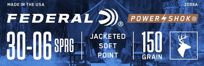 Power-Shok Rifle, 30-06 Springfield, 150 Grain, Jacketed Soft Point, 2910 fps