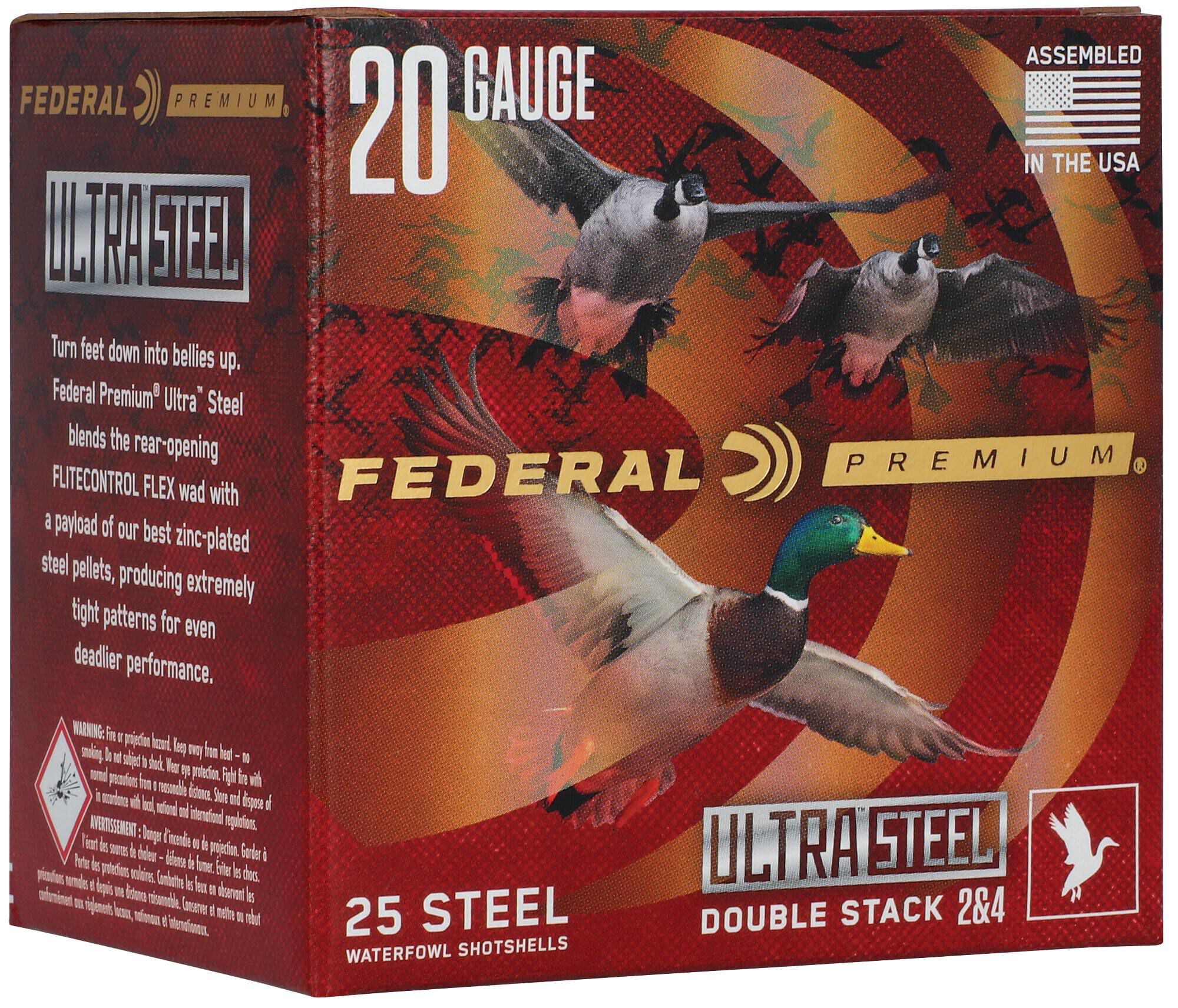 Buy Ultra Steel 20 Gauge Ammo | 2 and 4 Shot, 1 oz, 3in / 76mm