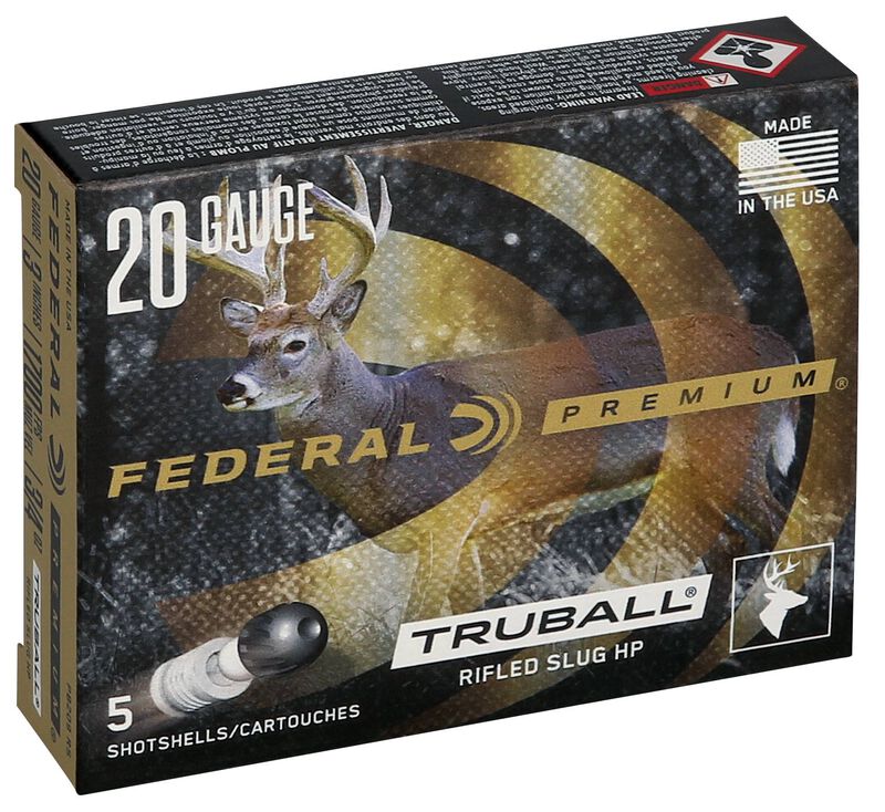 TruBall Rifled Slug, 20 Gauge, 328 Grain, 3 in, 1700 fps