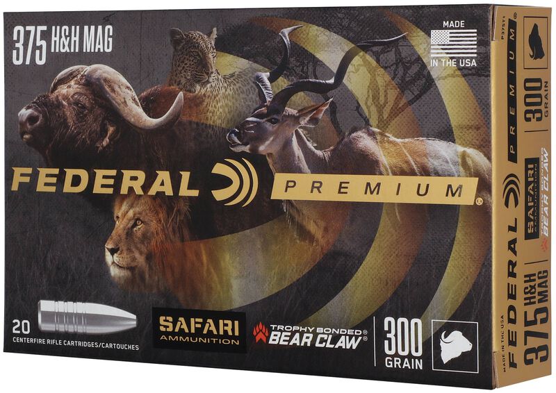 Safari Trophy Bonded Bear Claw, 375 H&amp;H Magnum, 300 Grain, Trophy Bonded Bear Claw, 2400 fps