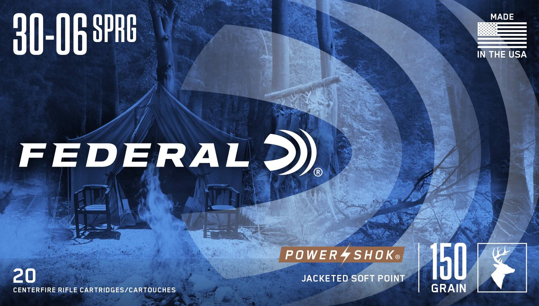 Federal 30-06 150gr JSP – Proven .30-06 Springfield Deer Hunting Ammo, 2910 fps, 20 Rounds 3 Federal 30-06 150gr JSP – Proven .30-06 Springfield Deer Hunting Ammo, 2910 fps, 20 Rounds - Image 3