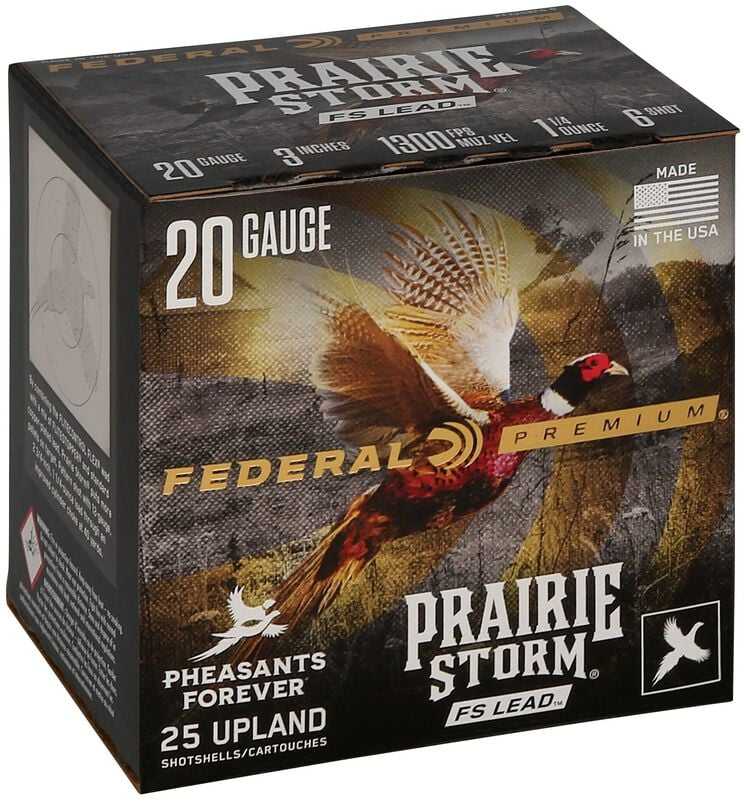 Prairie Storm FS Lead, 20 Gauge, 6 Shot, 3 in, 1 oz, 1300 fps