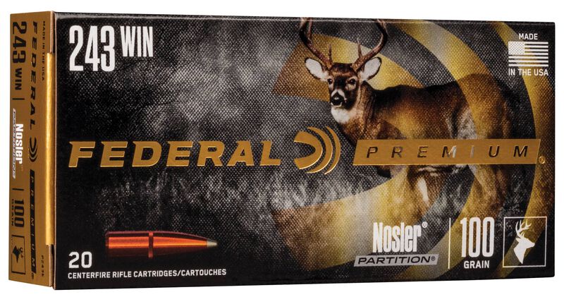 Nosler Partition, 243 Win, 100 Grain, Nosler Partition, 2850 fps