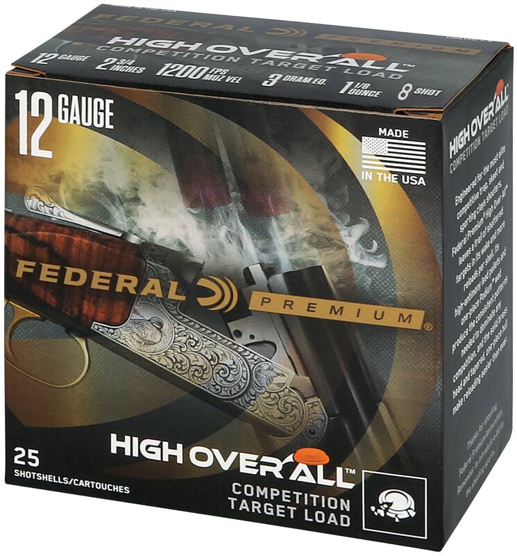 High Over All, 12 Gauge, 8 Shot, 2-3/4 in, 1 1/8 oz, 1200 fps
