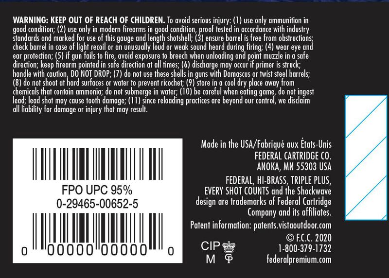 Game Load Upland Hi-Brass, 20 Gauge, 7.5 Shot, 2-3/4 in, 1 oz, 1220 fps