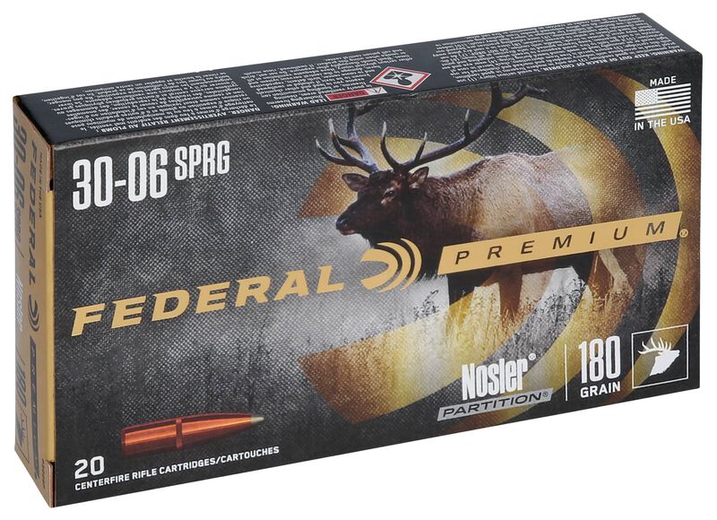 Nosler Partition, 30-06 Springfield, 180 Grain, Nosler Partition, 2700 fps