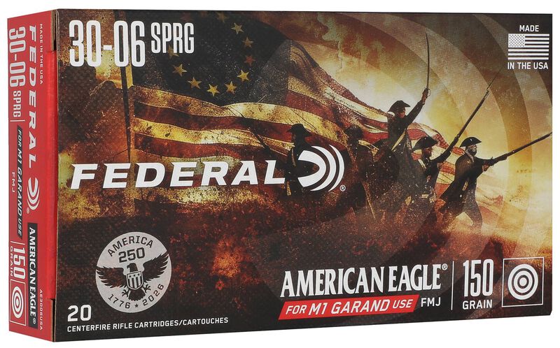 250th Anniversary USA Rifle, 30-06 Springfield, 150 Grain, Full Metal Jacket, 2740 fps