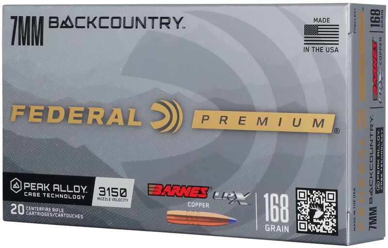 Barnes LRX, 7mm Backcountry, 168 Grain, Barnes LRX, 3150 fps