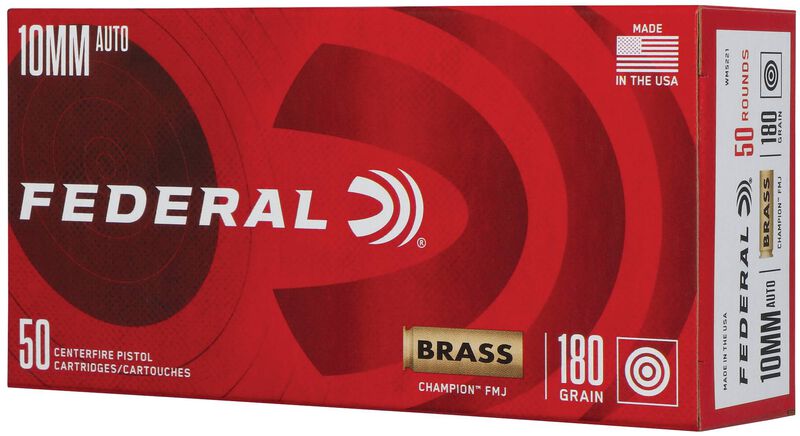 Champion Training, 10mm Auto, 180 Grain, Full Metal Jacket, 1200 fps