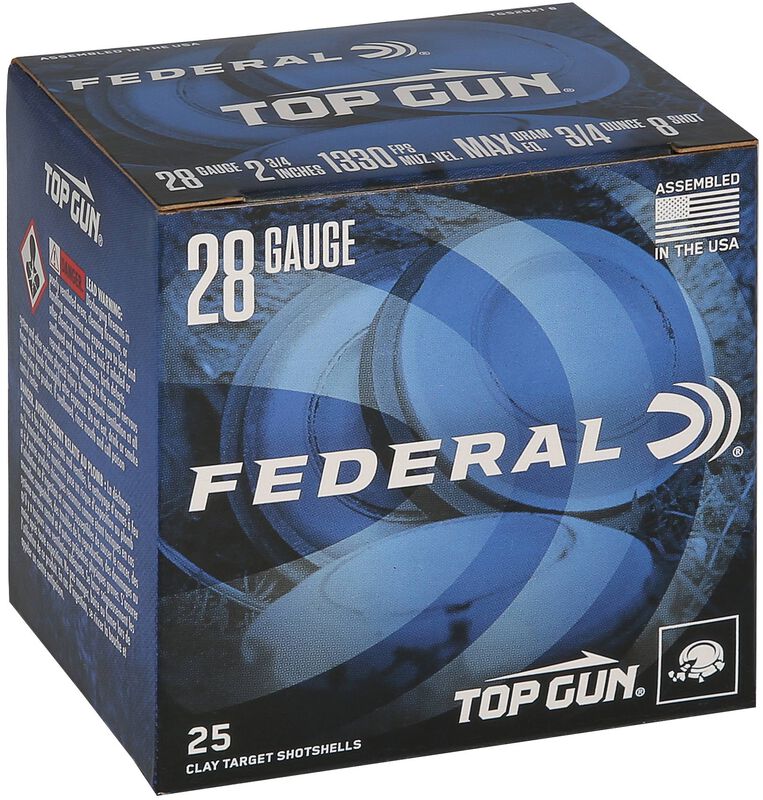 Top Gun, 28 Gauge, 8 Shot, 2-3/4 in, 3/4 oz, 1330 fps