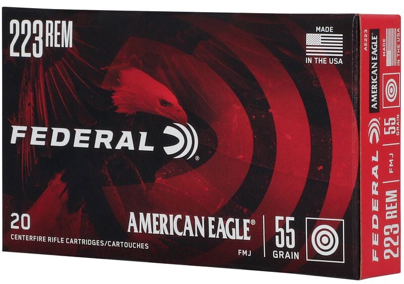 American Eagle Rifle, 223 Rem, 55 Grain, Full Metal Jacket, 3240 fps