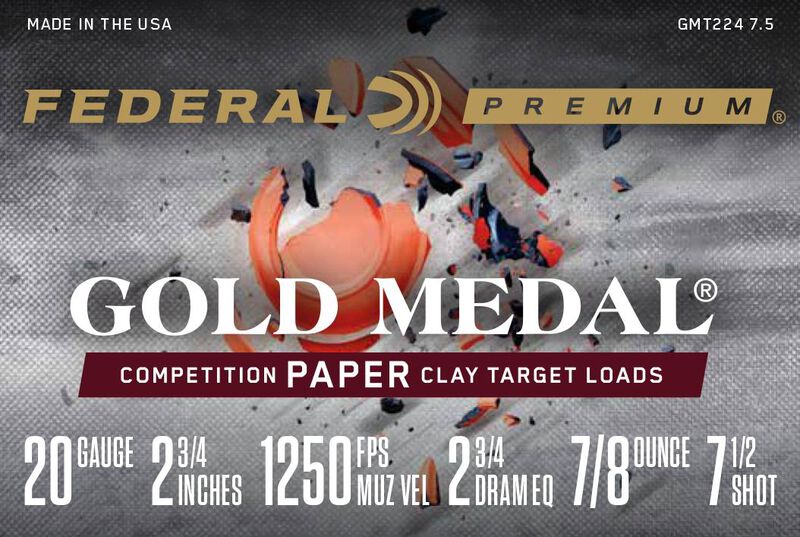 Gold Medal Paper, 20 Gauge, 7.5 Shot, 2-3/4 in, 7/8 oz, 1250 fps