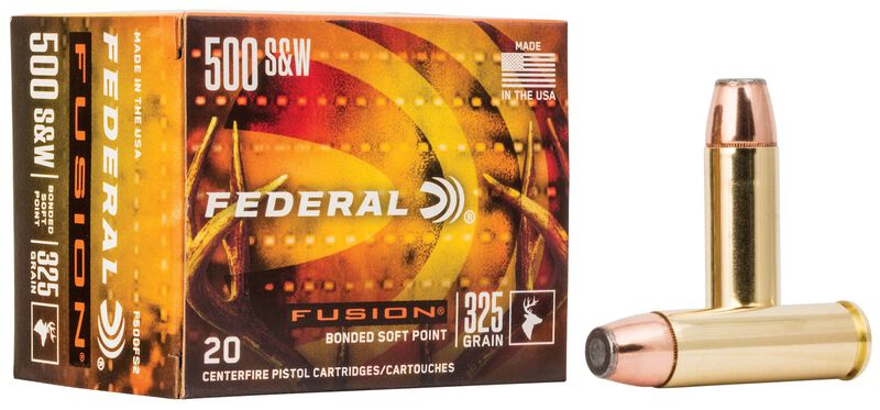 Fusion Handgun, 500 S&amp;W, 325 Grain, Fusion Soft Point, 1450 fps