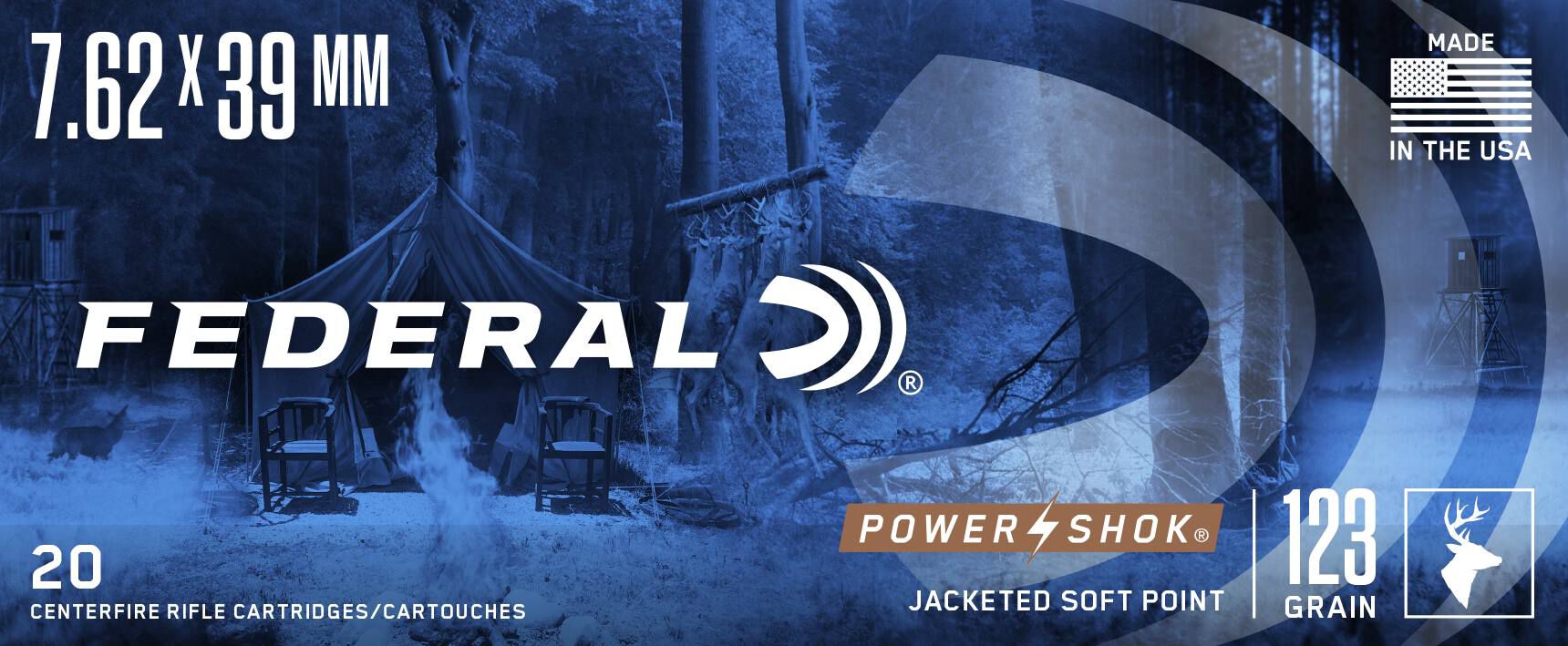 Federal 7.62x39 123gr JSP – Proven 7.62x39 Deer and Hog Hunting Ammo, 2350 fps, 20 Rounds 3 Federal 7.62x39 123gr JSP – Proven 7.62x39 Deer and Hog Hunting Ammo, 2350 fps, 20 Rounds - Image 3